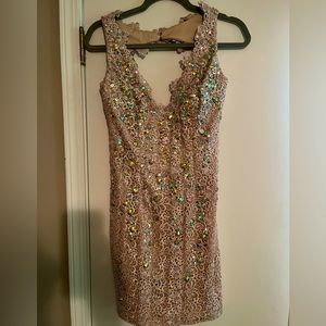 Nude Jovani Dress with lace and sequin size 6